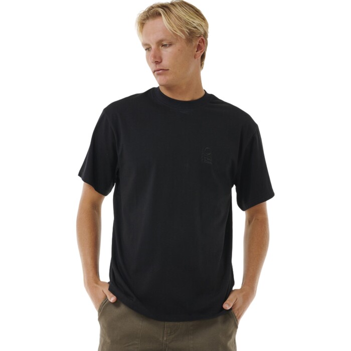 2024 Rip Curl Mnner Search Embriodery Tee 0JCMTE - Black